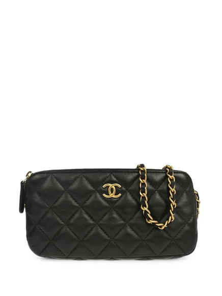 Клатч CHANEL CC стеганый, черный