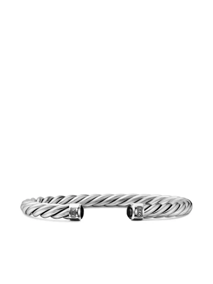 Мужской браслет David Yurman Cable Cuff 6 мм, серебристый