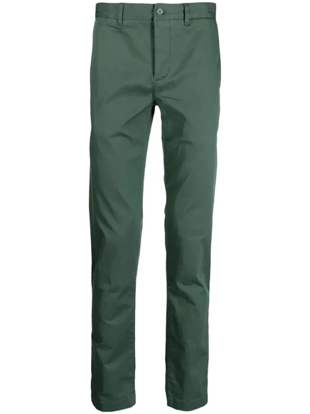 Брюки зауженного кроя средней посадки Lacoste green