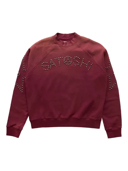 Мужской свитшот Satoshi Nakamoto с заклепками, красный