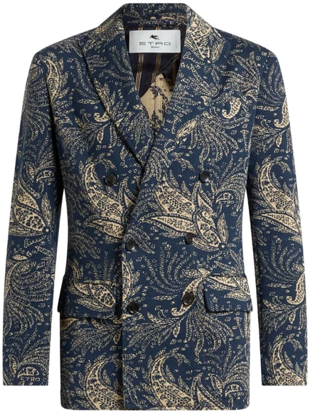 Вязаный блейзер ETRO blue