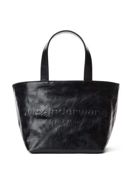 Кожаная сумка Alexander Wang small Punch из натуральной кожи  black