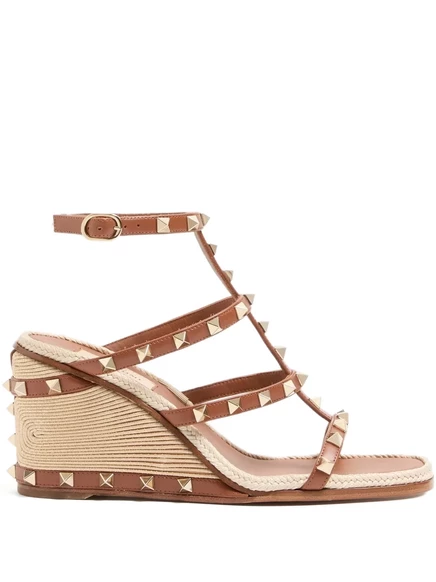 Женские босоножки Valentino Garavani Rockstud, коричневые