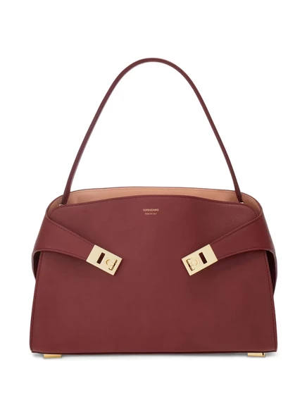 Женская сумка Ferragamo Hug M, темно-красная