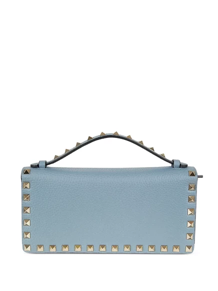 Женский кожаный клатч Valentino Garavani Rockstud, синий