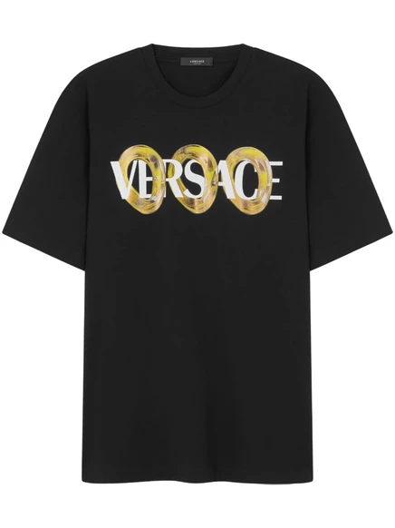 Футболка с логотипом Versace Maxi Chain black