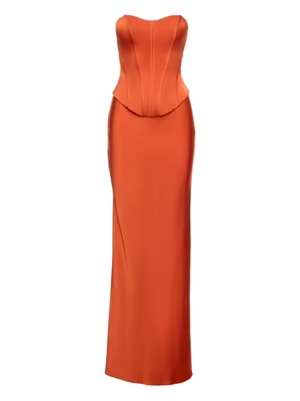 Женское платье VPM Atelier Sophia, макси, оранжевое