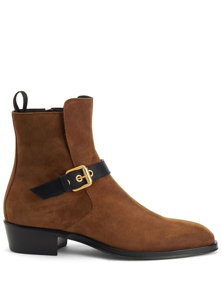 Кожаные ботильоны Giuseppe Zanotti Jhonny brown
