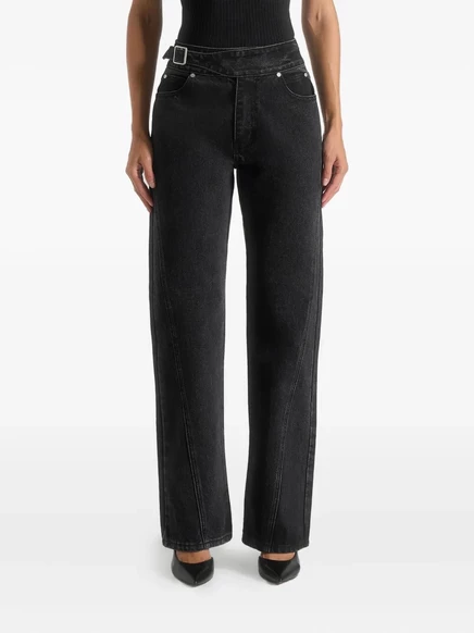 Джинсы Manière De Voir Loane с закручивающимся швом black