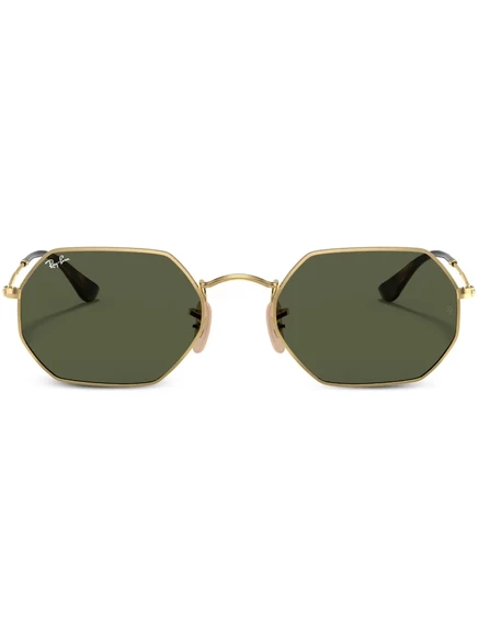 Унисекс солнечные очки Ray-Ban геометрические, золотистые
