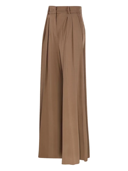 Женские брюки Max Mara со складками, коричневые