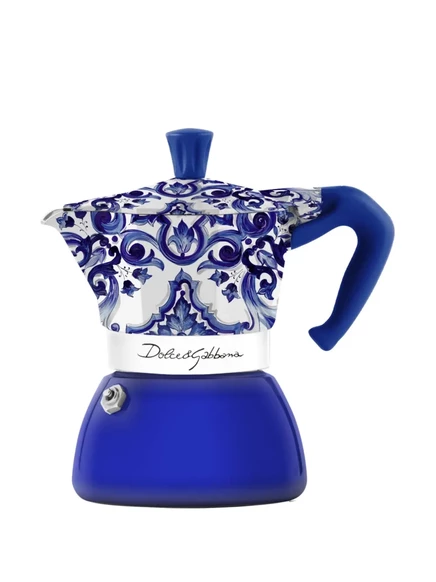 Гейзерная кофеварка Dolce & Gabbana x Bialetti Moka Induction, 150 мл, синяя