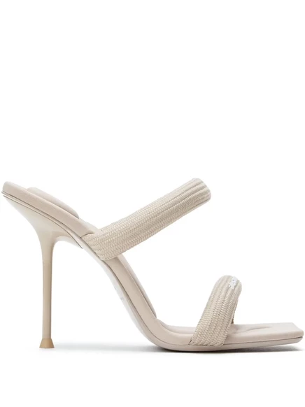 Босоножки на шпильке с двойным ремешком от Alexander Wang Julie neutrals