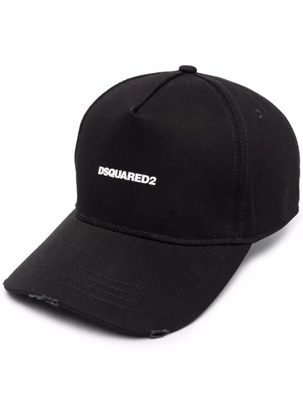 Мужская кепка DSquared2 с вышитым логотипом, черная