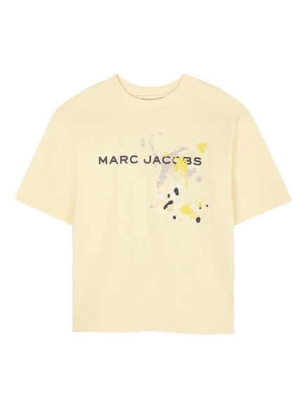 Футболка Marc Jacobs Kids с детализированными брызгами краски yellow