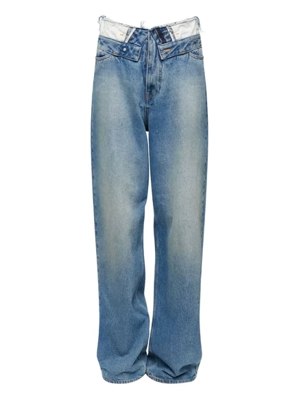 Женские джинсы MM6 Maison Margiela 5-карманные, голубые