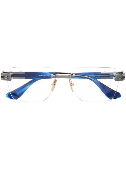 Очки в квадратной оправе без оправы Dita Eyewear blue