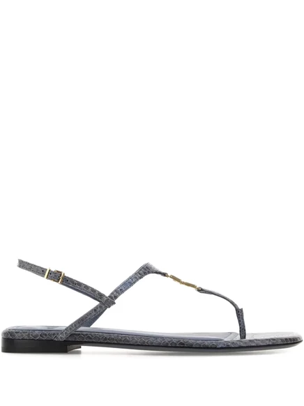Женские кожаные сандалии Fendi FFold, синие