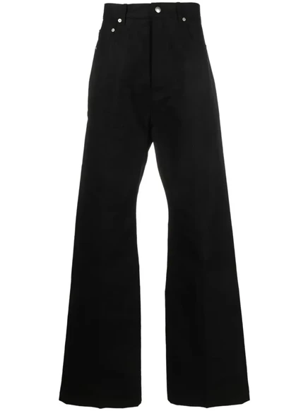 Мужские брюки Rick Owens клешевые, высокая талия, черные