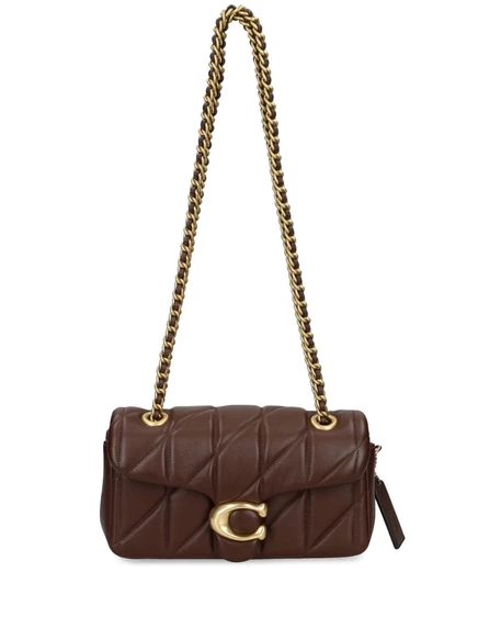 Женская сумка Coach Tabby 20 стеганая, коричневая