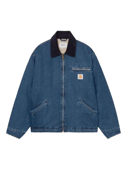 Джинсовая куртка Carhartt WIP OG Detroit с вельветовым воротником blue