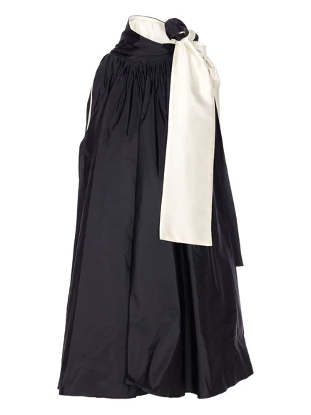 Платье Max Mara с бантом и круглым вырезом горловины black