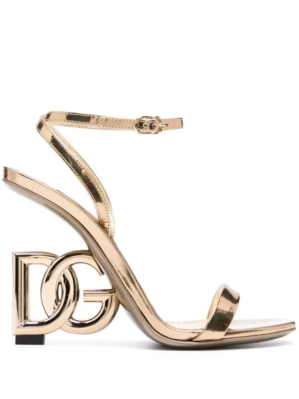 Кожаные босоножки Dolce & Gabbana Keira длиной 105 мм gold