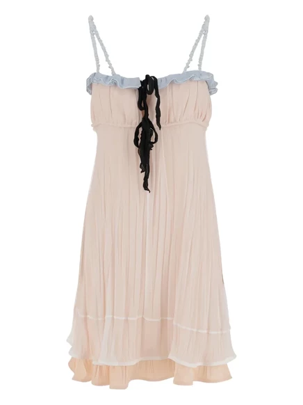 Шелковое мини-платье Jil Sander pink