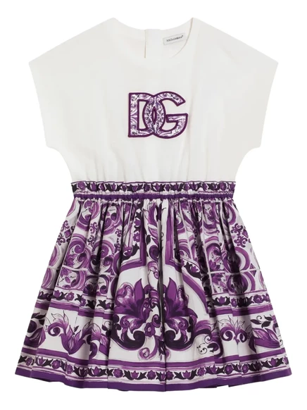 Платье для девочек Dolce & Gabbana Kids, белое