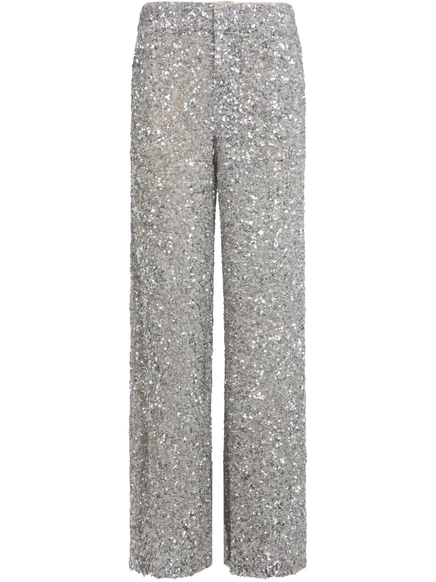 брюки alice + olivia Mame silver