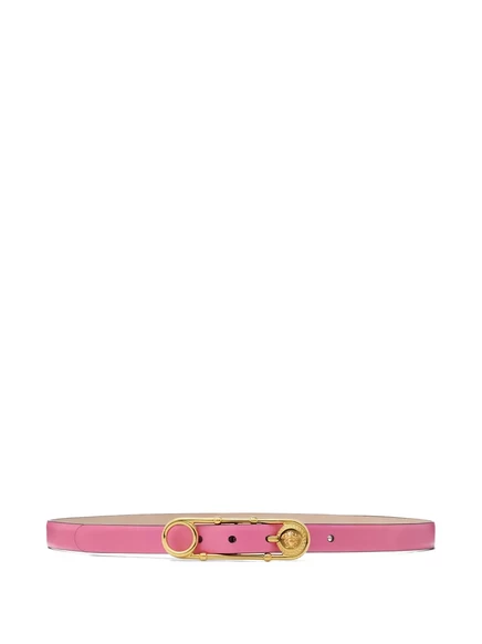 Женский ремень Versace Safety Pin кожаный, розовый
