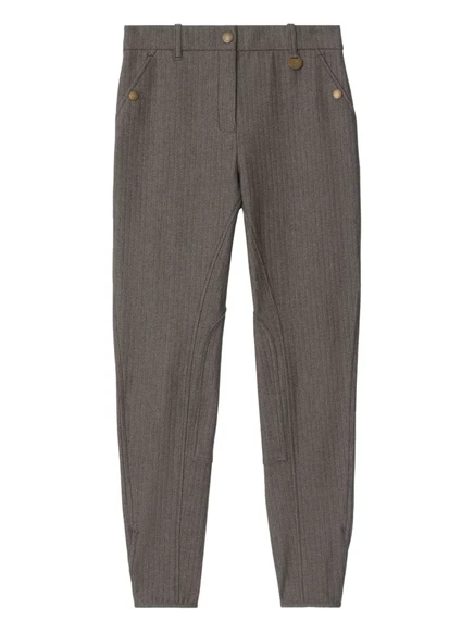 Брюки с логотипом Burberry в деталях brown