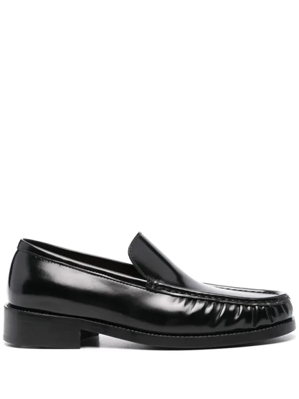 Мужские кожаные лоферы Acne Studios с тиснением, черные