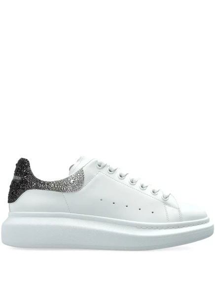 Мужские кеды Alexander McQueen с декором на пятке, белые