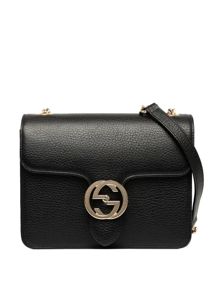 Сумка G crossbody G, бывшая в употреблении у Gucci, 2016-2025, из телячьей кожи на замочке за небольшой доллар black