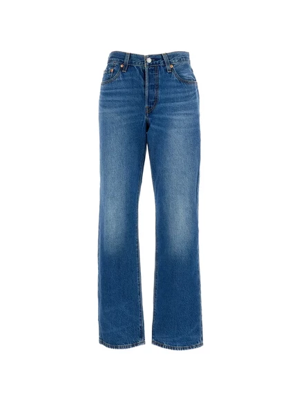 Женские прямые джинсы Levi's с эффектом потертости, синие