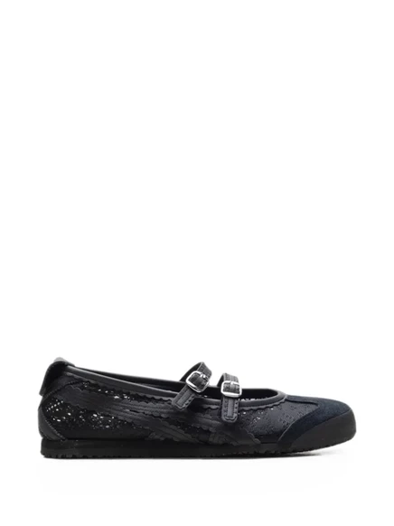 Женские кроссовки Onitsuka Tiger Mexico 66 с пряжками, черные