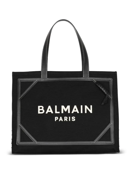 Холщовая сумка-тоут Balmain B-Army 42 black