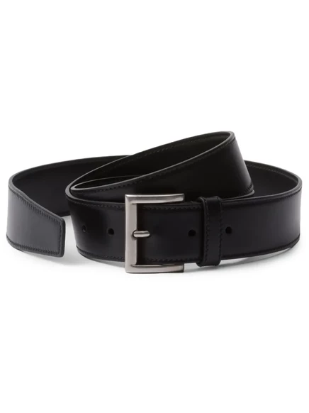 Кожаный ремень с пряжкой от Prada black