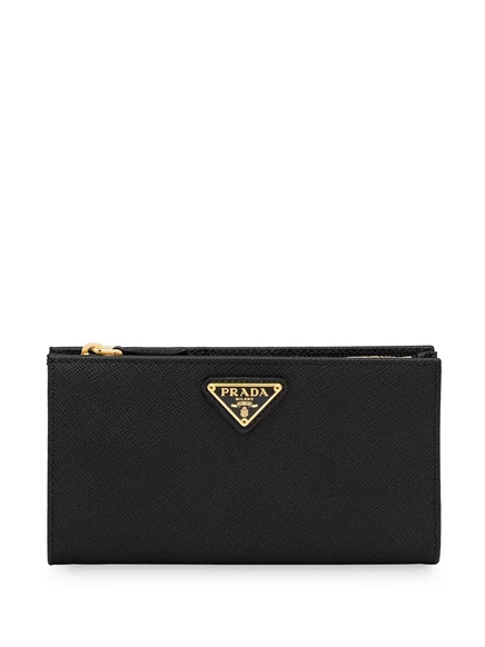 Кошелек Prada с логотипом, черный