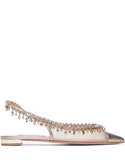 Хрустальные балерины Aquazzura Temptation pink