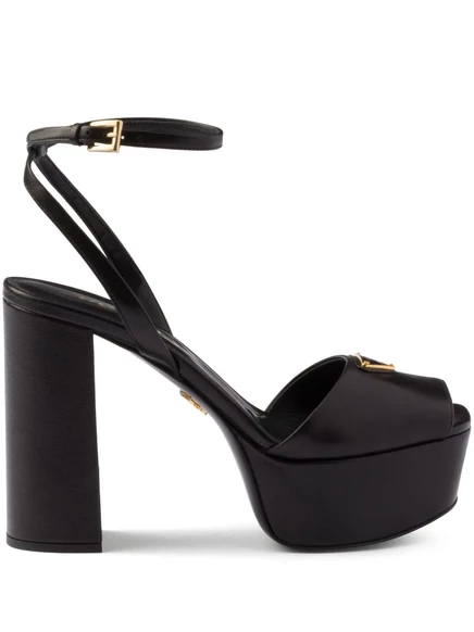 Женские босоножки Prada на платформе 115 мм, чёрные