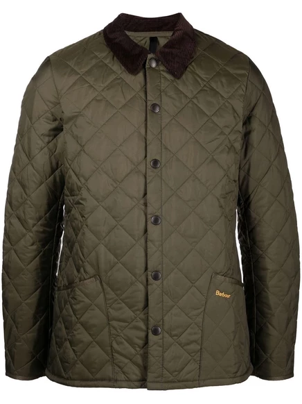 Мужская стеганая рубашка-жакет Barbour, оливковая