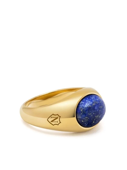 Мужское кольцо Nialaya Jewelry с ляпис-лазуритом, позолоченное