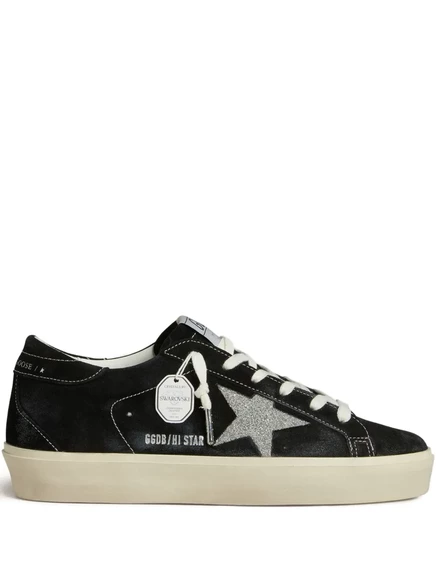 Женские кроссовки Golden Goose Hi Star, чёрные