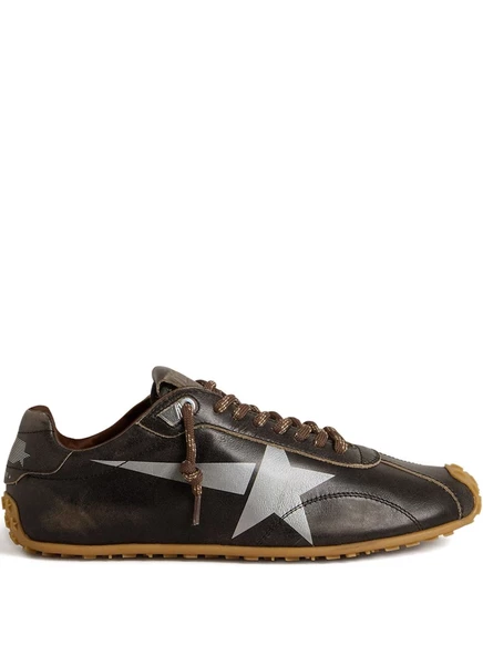 Кожаные кроссовки Golden Goose Marathon Speed с принтом логотипа brown