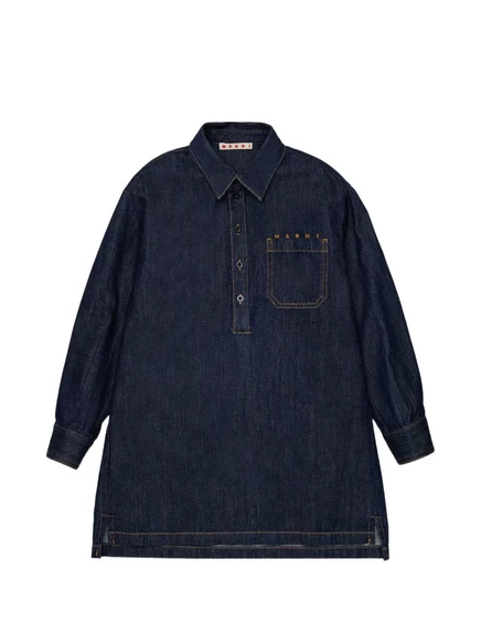 Платье для девочек Marni Kids с карманом, синее
