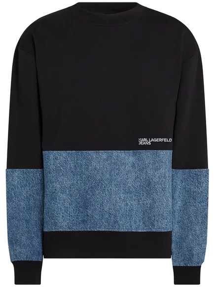 Мужской панельный свитшот Karl Lagerfeld Jeans, черный