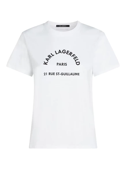 Женская футболка Karl Lagerfeld Rue St-Guillaume, белая