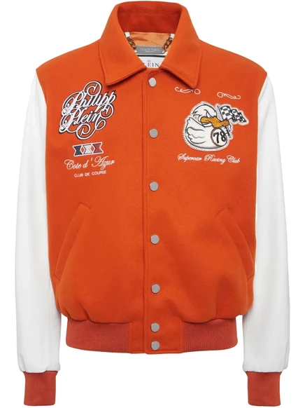 Куртка-бомбер из полипропиленовой ткани Philipp Plein Coster College orange